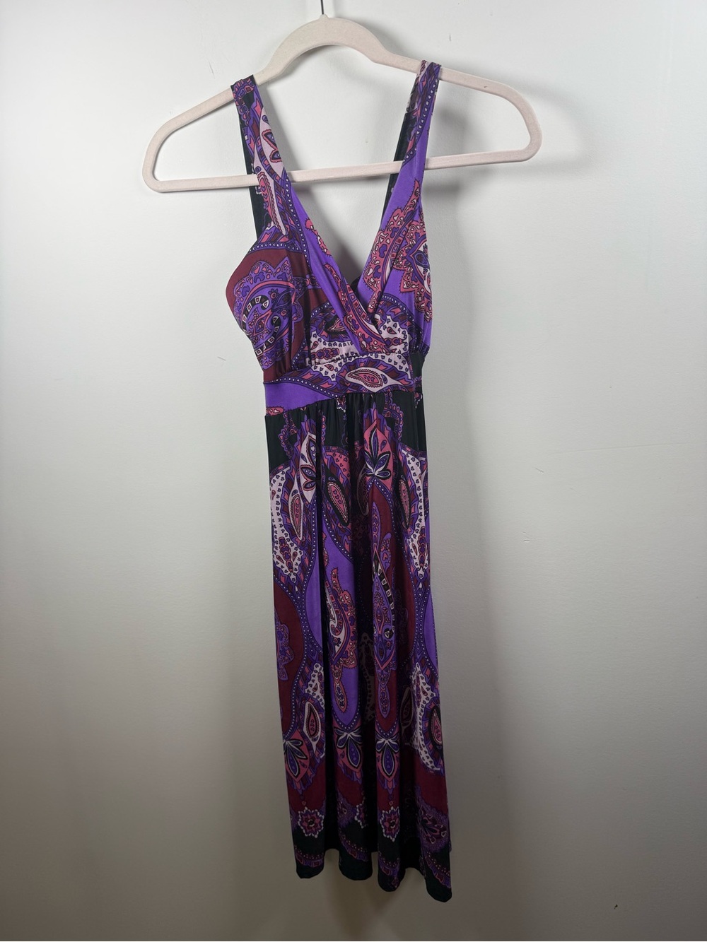 PRETTY YOUNG THING | Y2K Stretch Paisley Dress Size M